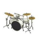 Animal Crossing Items Drum Set Pearl white / Glossy black