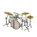 Animal Crossing Items Drum Set Pearl white / Vintage logo