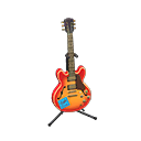 Animal Crossing Items Electric Guitar Cherry / Handwritten logo