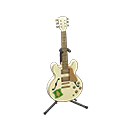 Animal Crossing Items Electric Guitar Chic white / Emblem logo