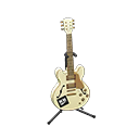 Animal Crossing Items Electric Guitar Chic white / Familiar logo