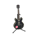 Animal Crossing Items Electric Guitar Cosmo black / Cute logo