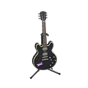 Animal Crossing Items Electric Guitar Cosmo black / Rock logo