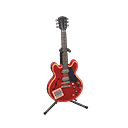 Animal Crossing Items Electric Guitar Dark red / Chic logo