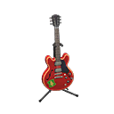 Animal Crossing Items Electric Guitar Dark red / Emblem logo