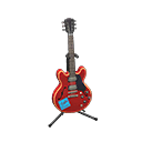 Animal Crossing Items Electric Guitar Dark red / Handwritten logo