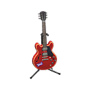 Electric Guitar Dark red / Rock logo