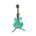 Animal Crossing Items Electric Guitar Marine emerald / Cute logo