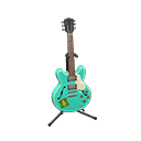 Animal Crossing Items Electric Guitar Marine emerald / Emblem logo