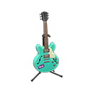 Electric Guitar Marine emerald / Rock logo