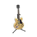 Animal Crossing Items Electric Guitar Natural wood / Chic logo