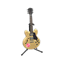 Animal Crossing Items Electric Guitar Natural wood / Cute logo