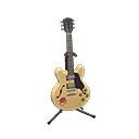 Animal Crossing Items Electric Guitar Natural wood / Pop logo