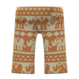 Animal Crossing Items Elephant-print Pants Orange