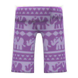 Animal Crossing Items Elephant-print Pants Purple