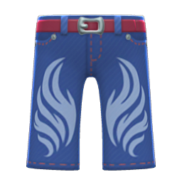 Embellished Denim Pants Blue
