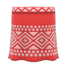Animal Crossing Items Embroidered-pattern Skirt Red