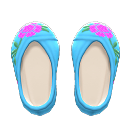 Animal Crossing Items Embroidered Shoes Blue