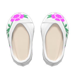 Embroidered Shoes White