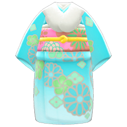 Animal Crossing Items Fancy Kimono Aqua