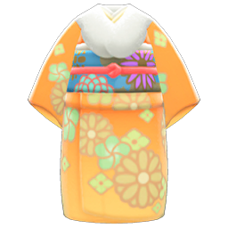 Animal Crossing Items Fancy Kimono Pale orange