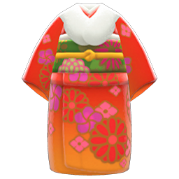 Animal Crossing Items Fancy Kimono Vermilion
