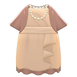 Animal Crossing Items Fancy Party Dress Beige