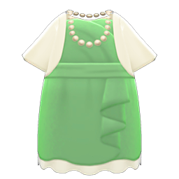 Animal Crossing Items Fancy Party Dress Green