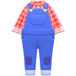 Animal Crossing Items Farmer Overalls Red