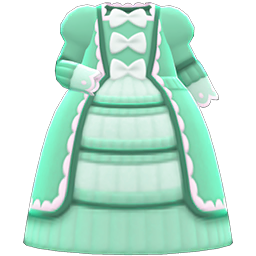 Animal Crossing Items Fashionable Royal Dress Green