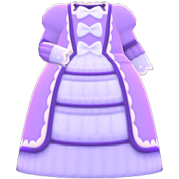 Animal Crossing Items Fashionable Royal Dress Purple