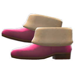 Animal Crossing Items Faux-fur Ankle Booties Ruby red