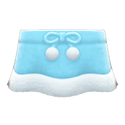 Animal Crossing Items Faux-fur Skirt Light blue