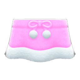 Animal Crossing Items Faux-fur Skirt Pink