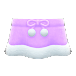 Animal Crossing Items Faux-fur Skirt Purple