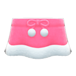 Animal Crossing Items Faux-fur Skirt Red