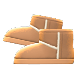 Animal Crossing Items Faux-shearling Boots Beige