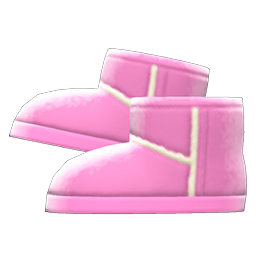 Animal Crossing Items Faux-shearling Boots Pink