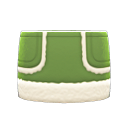 Animal Crossing Items Faux-shearling Skirt Green
