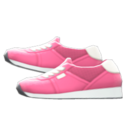 Animal Crossing Items Faux-suede Sneakers Pink