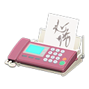 Fax Machine Red / Written note