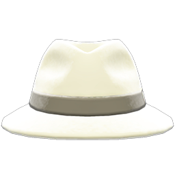 Animal Crossing Items Fedora White