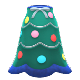 Animal Crossing Items Festive-tree Dress Green & blue