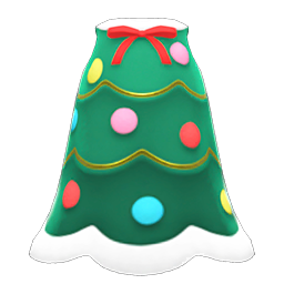 Animal Crossing Items Festive-tree Dress Green & white