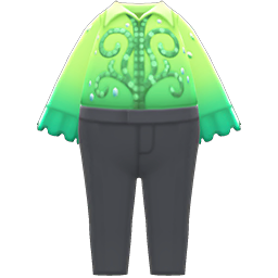 Animal Crossing Items Figure-skating Costume Green