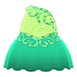 Animal Crossing Items Figure-skating Dress Green
