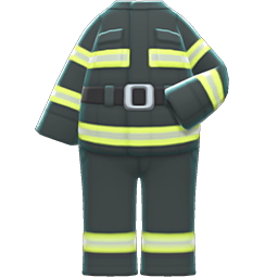 Animal Crossing Items Firefighter Uniform Black