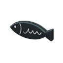 Fish Doorplate Black