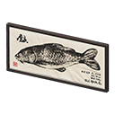 Animal Crossing Items Fish Print Carp