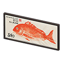 Animal Crossing Items Fish Print Red snapper